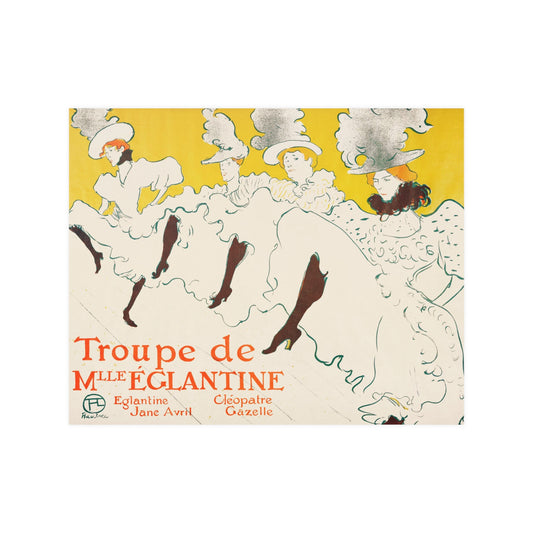 Henri Toulouse Lautrec Troupe de Mlle Eglantine Satin Art Poster Upscale Home Decor