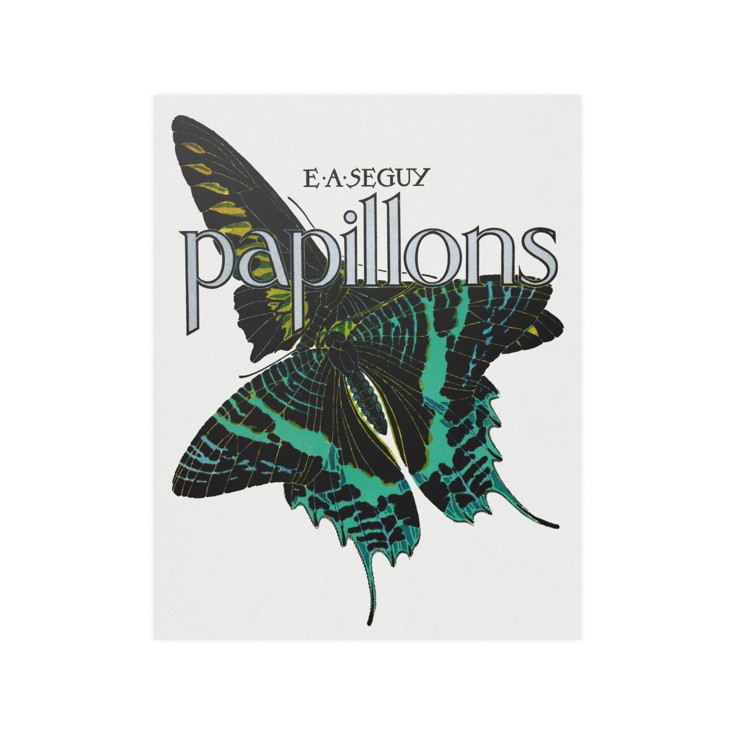 E.A. Séguy's Papillons (Butterflies), 1925 Art Deco Poster Print Wall Decor